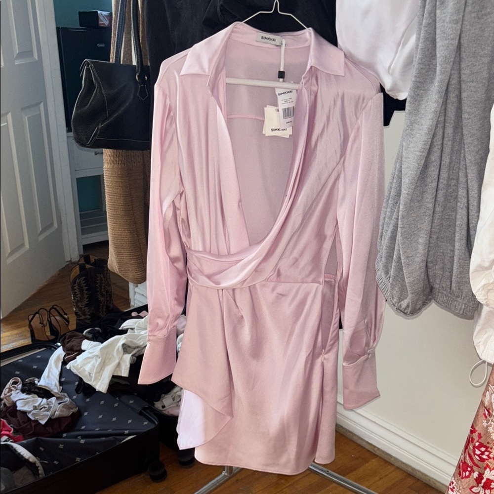 Simkhai Ballet Pink Wrap Dress